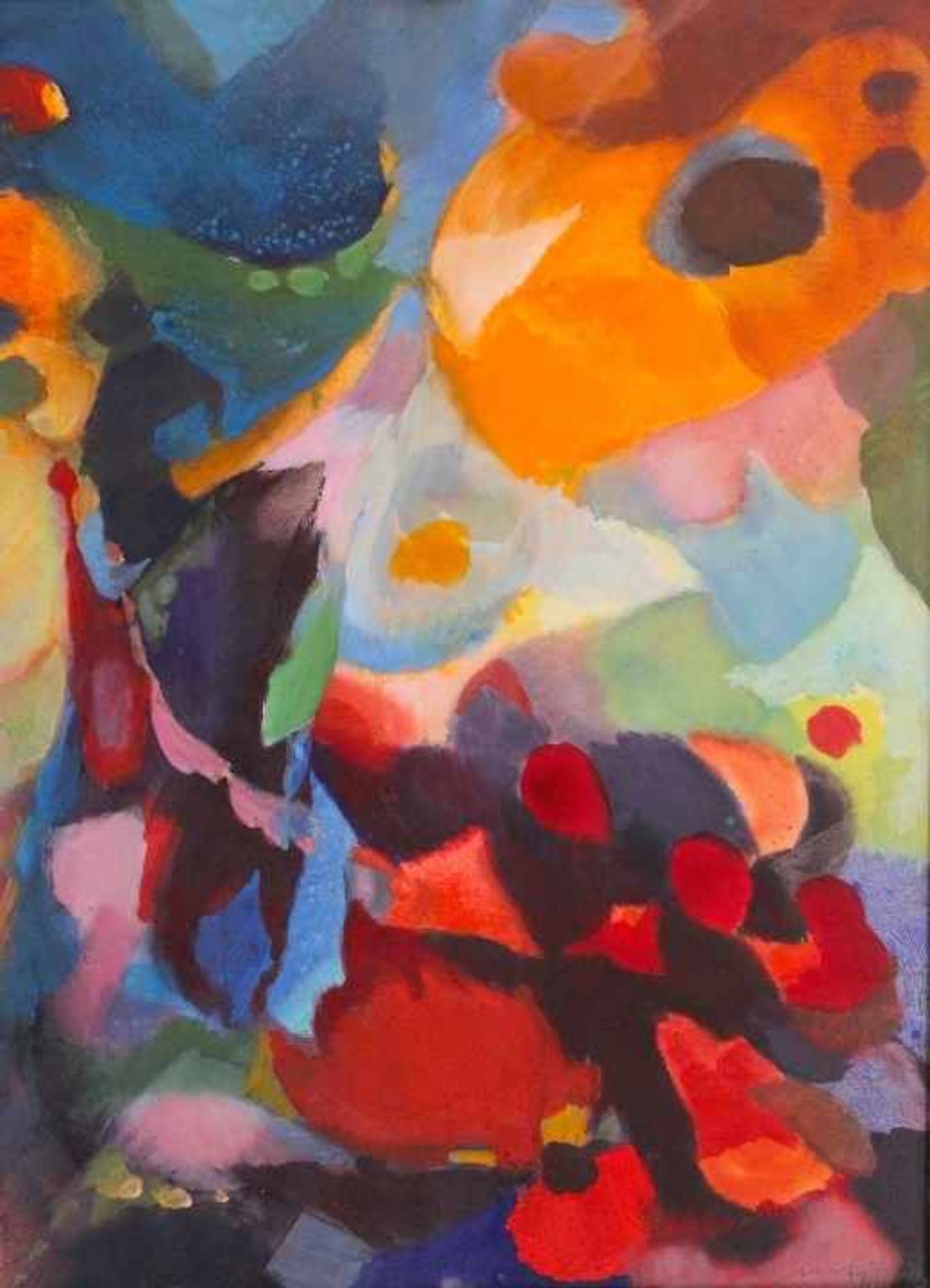 Aquarell - Willi Ulfig (1910 Breslau - 1983 Regensburg) "Blumenwiese", r.u. signiert, datiert (19)