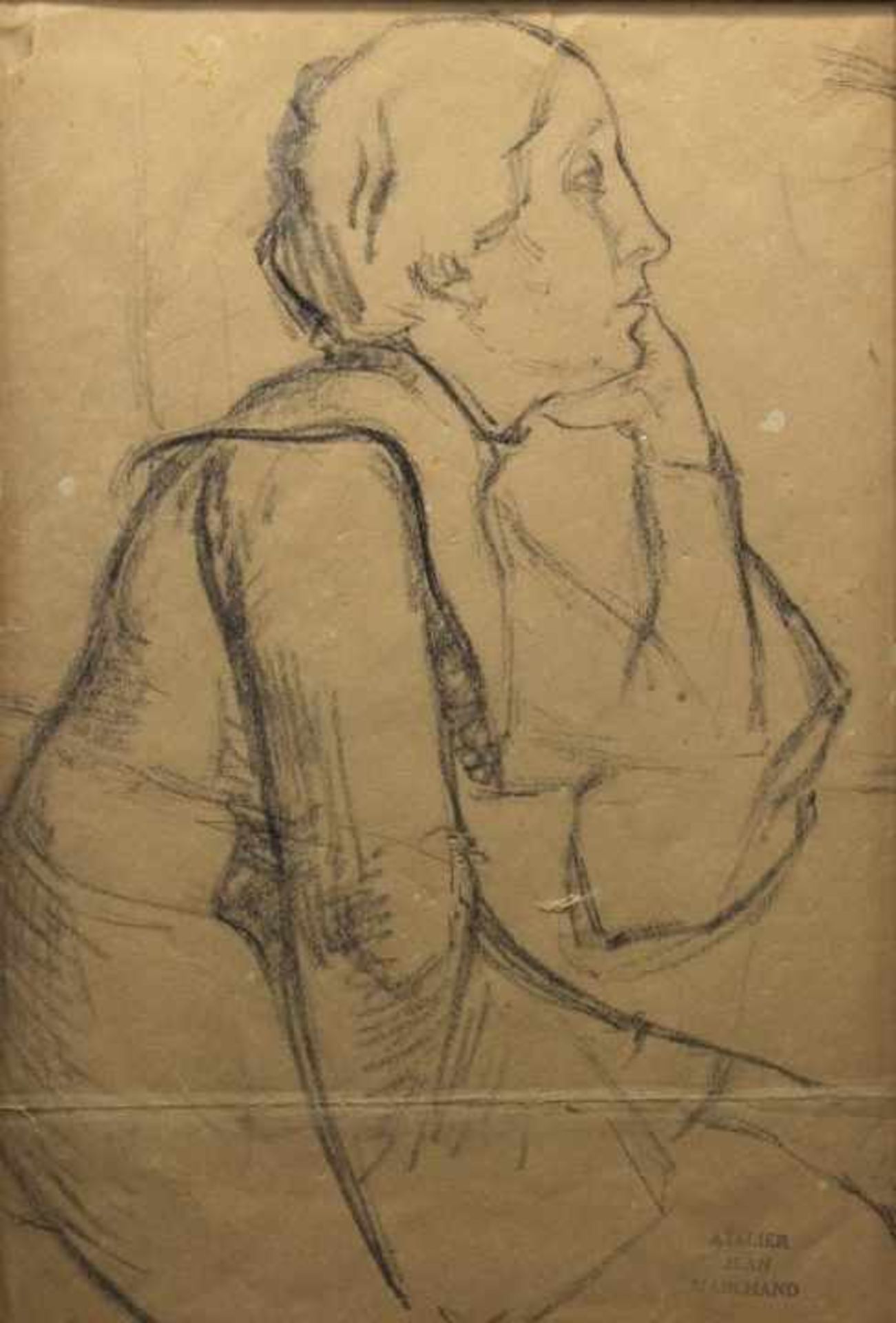 Zeichnung - Jean Hippolyte MARCHAND attr. (1883-1940 Paris) "Damenbildnis", r.u. Stempel "Atelier