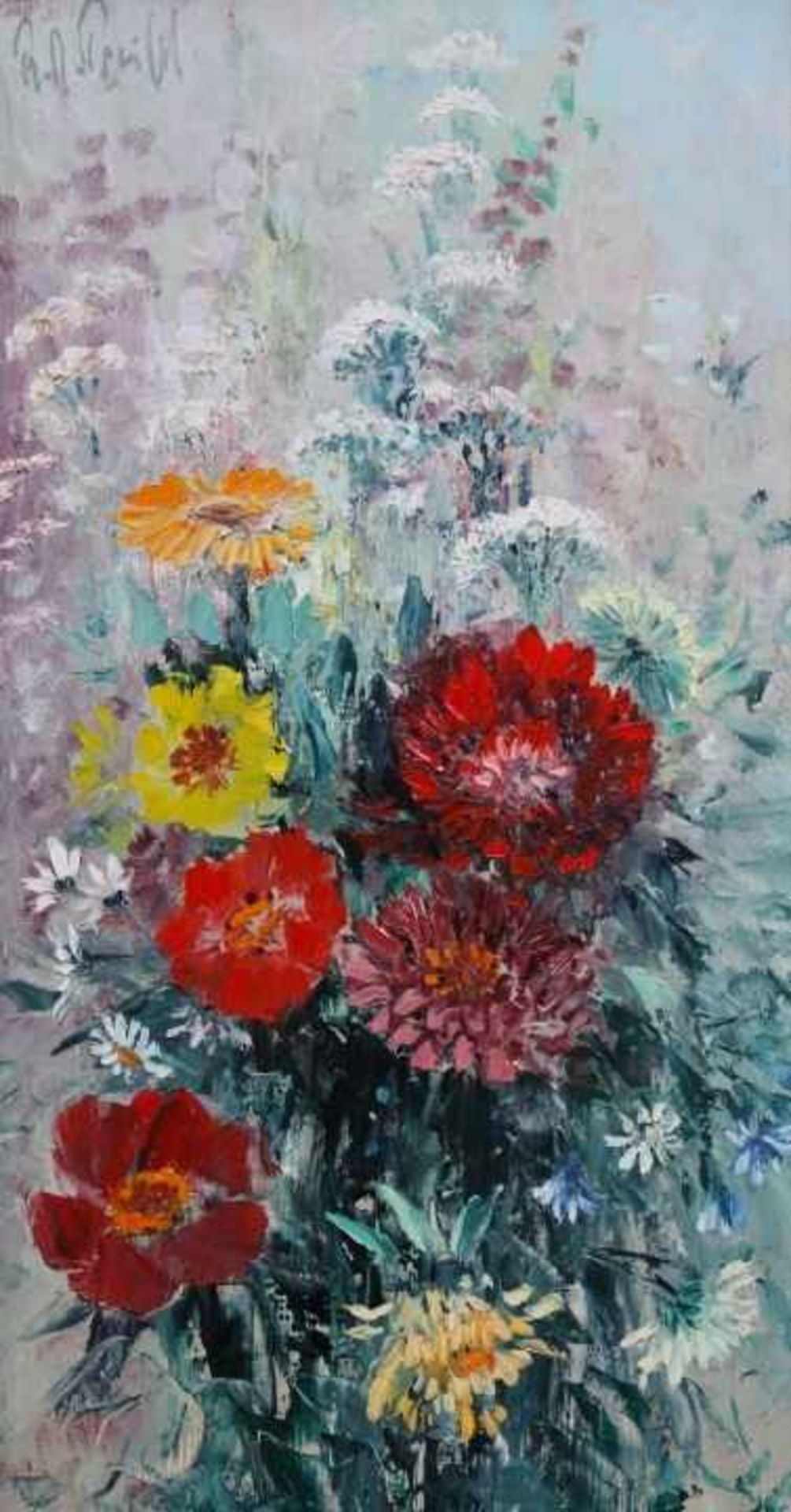 Gemälde - Rupert Preissl (1925 Eitlbrunn bei Regensburg - 2003) "Blumen", l.o. signiert, Öl auf