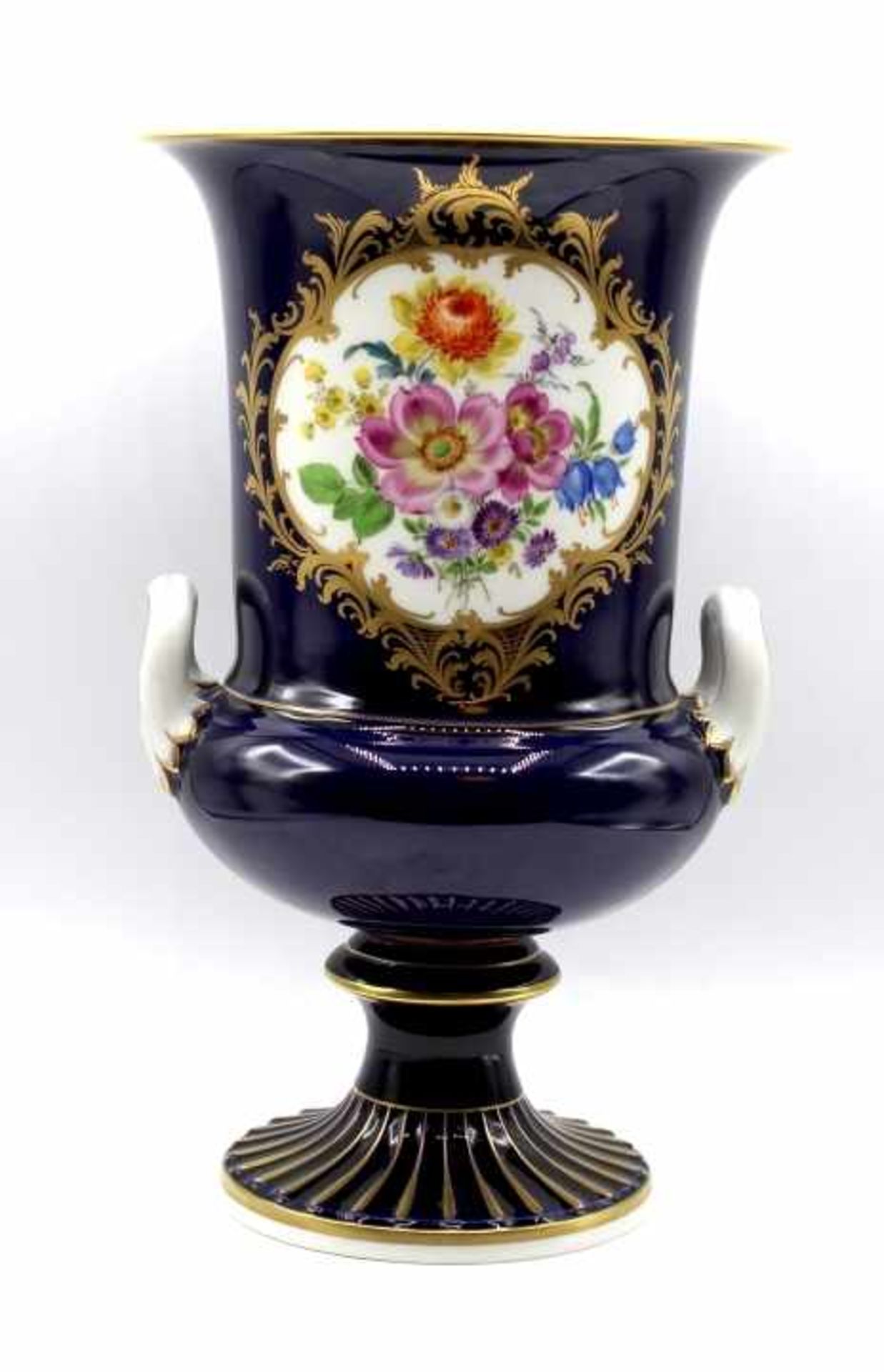 Große Vase - Marke Schwerter Meissen 20.Jahrhundert, blaue Schwertermarke Unterglasur, Modellnr.