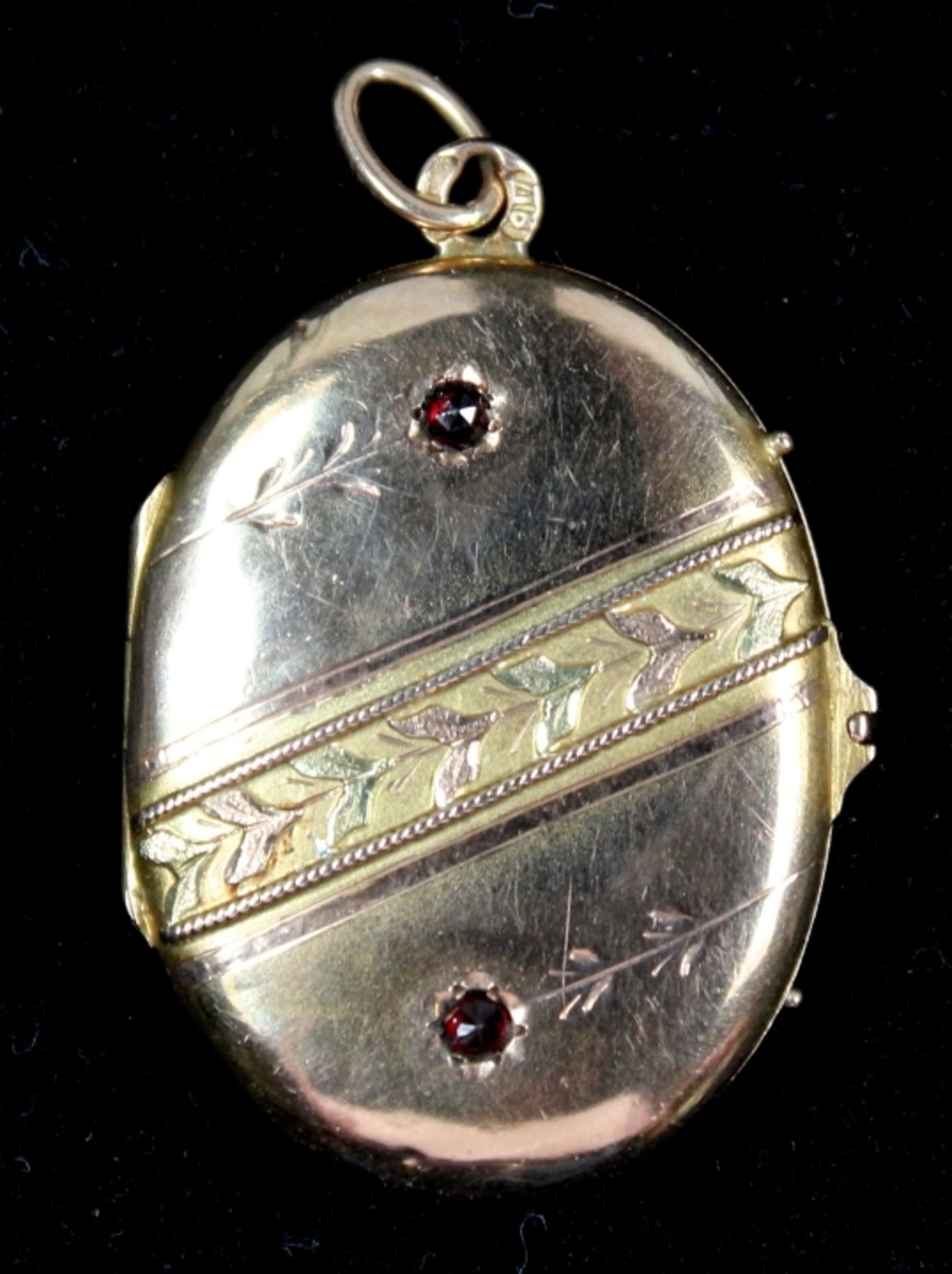 Goldenes Medaillon - Rußland (1908-1917) 56 Zolotniki, Marke für eingeführte Gegenstände, ovale