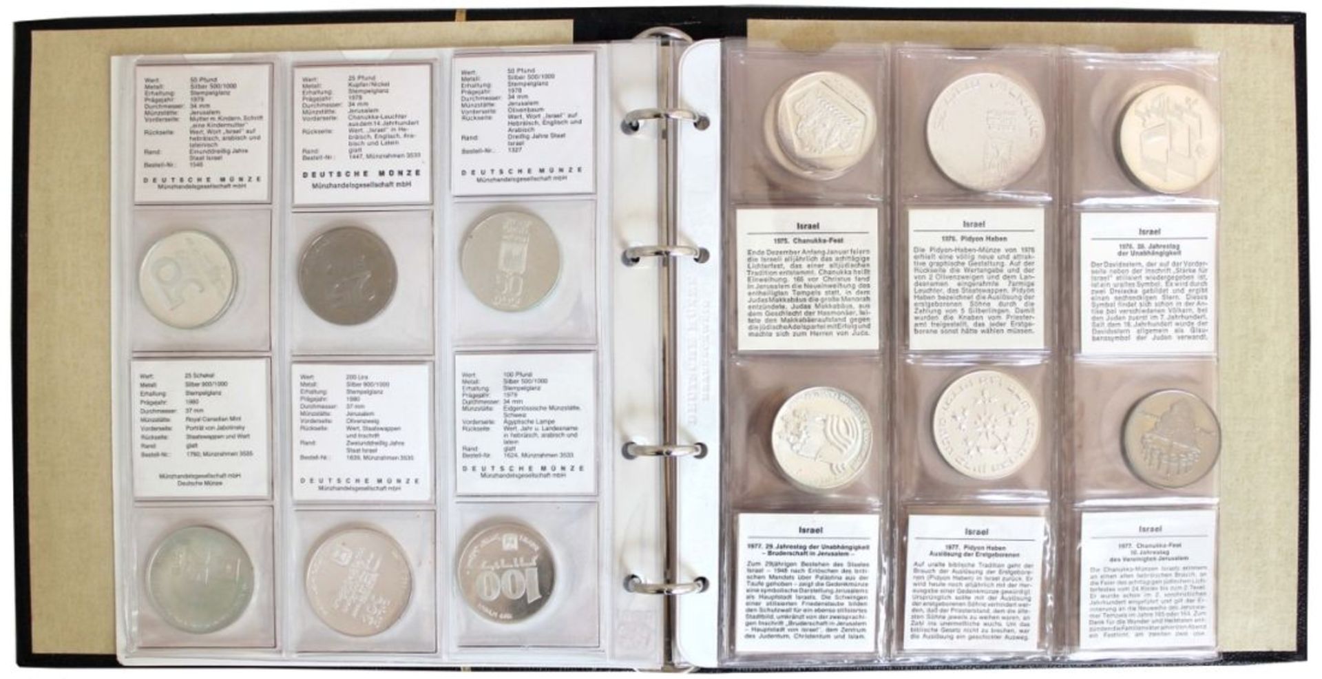 Satz von 26 Gedenkmünzen Israel 1978-1981, 24x in Silber 500-900 Feingehalt, versch. Anlässe, sh.