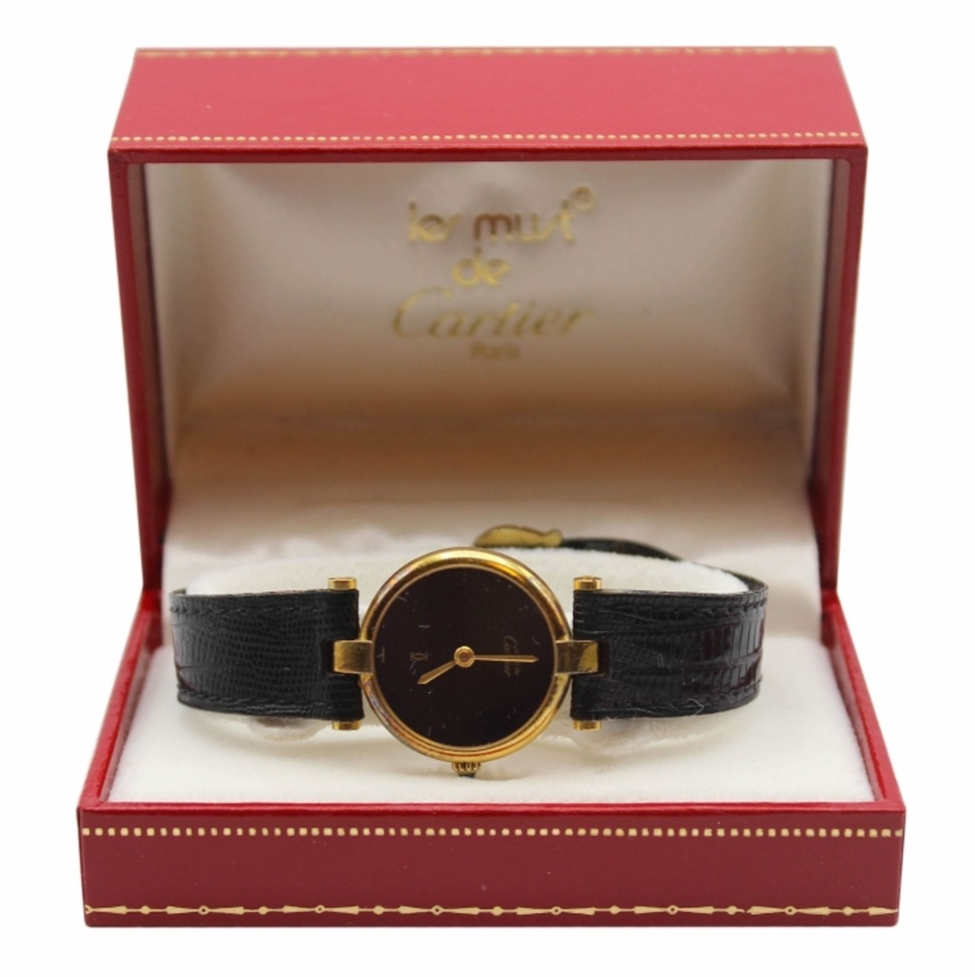 Damenarmbanduhr - Must De Cartier Vintage Paris Quartz Watch, Modell: Must Vendôme, Gold Plated 925,