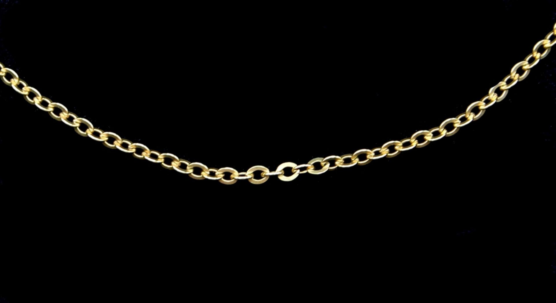 Goldene Gliederkette - Gelbgold gest. 585 Länge ca. 80 cm, ca. 5,4 Gramm