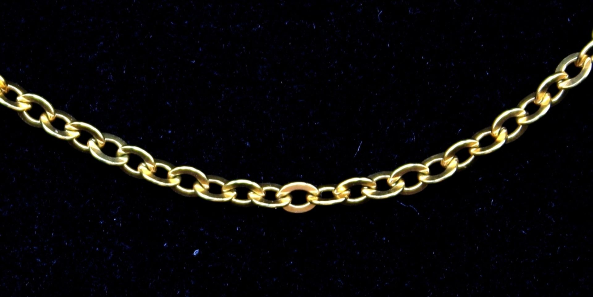 Goldene Gliederkette - Gelbgold gest. 585 Länge ca. 80 cm, ca. 5,35 Gramm