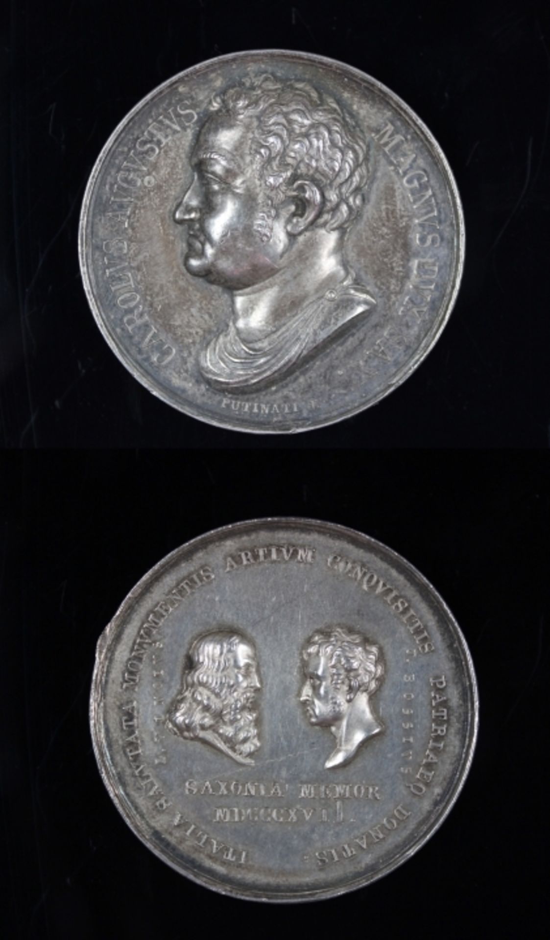 Silbermedaille von 1816, Carl August (1775-1828), Herzog von Sachsen und Sachsen-Weimar, Brustbild