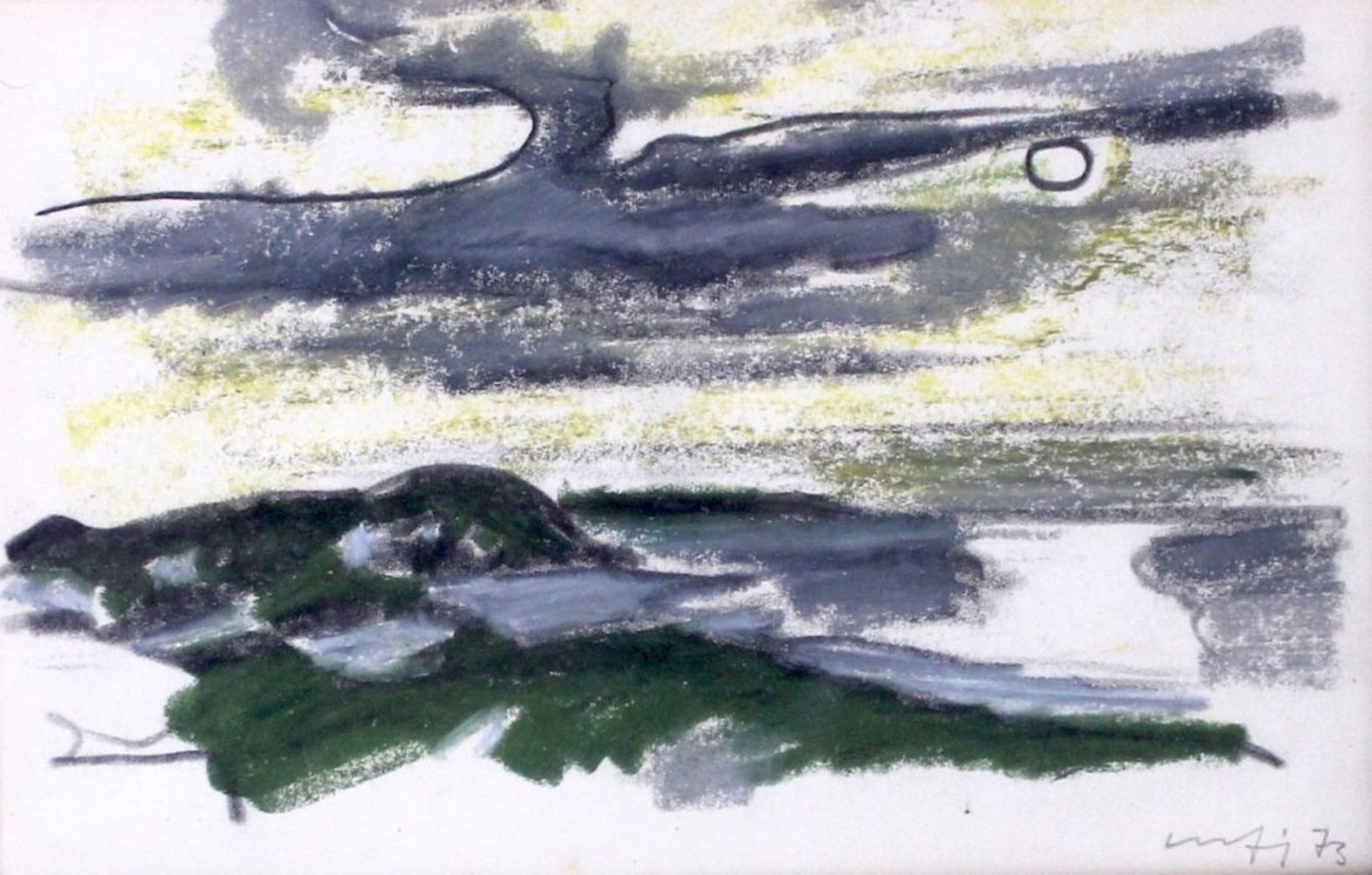 Zeichnung - Willi Ulfig (1910 Breslau - 1983 Regensburg) "Landschaft", r.u. signiert, datiert 73,