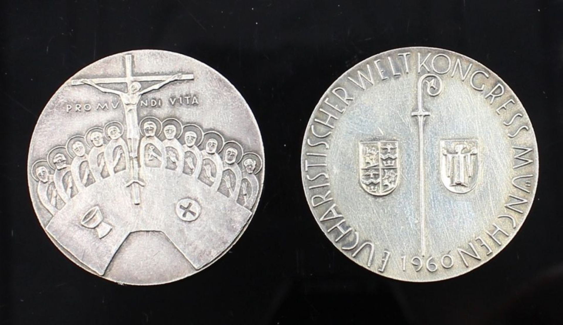 Silberne Erinnerungsmedaille auf den Weltkongress in München 1960, 31.Juli bis 7.August, d.= 37,7