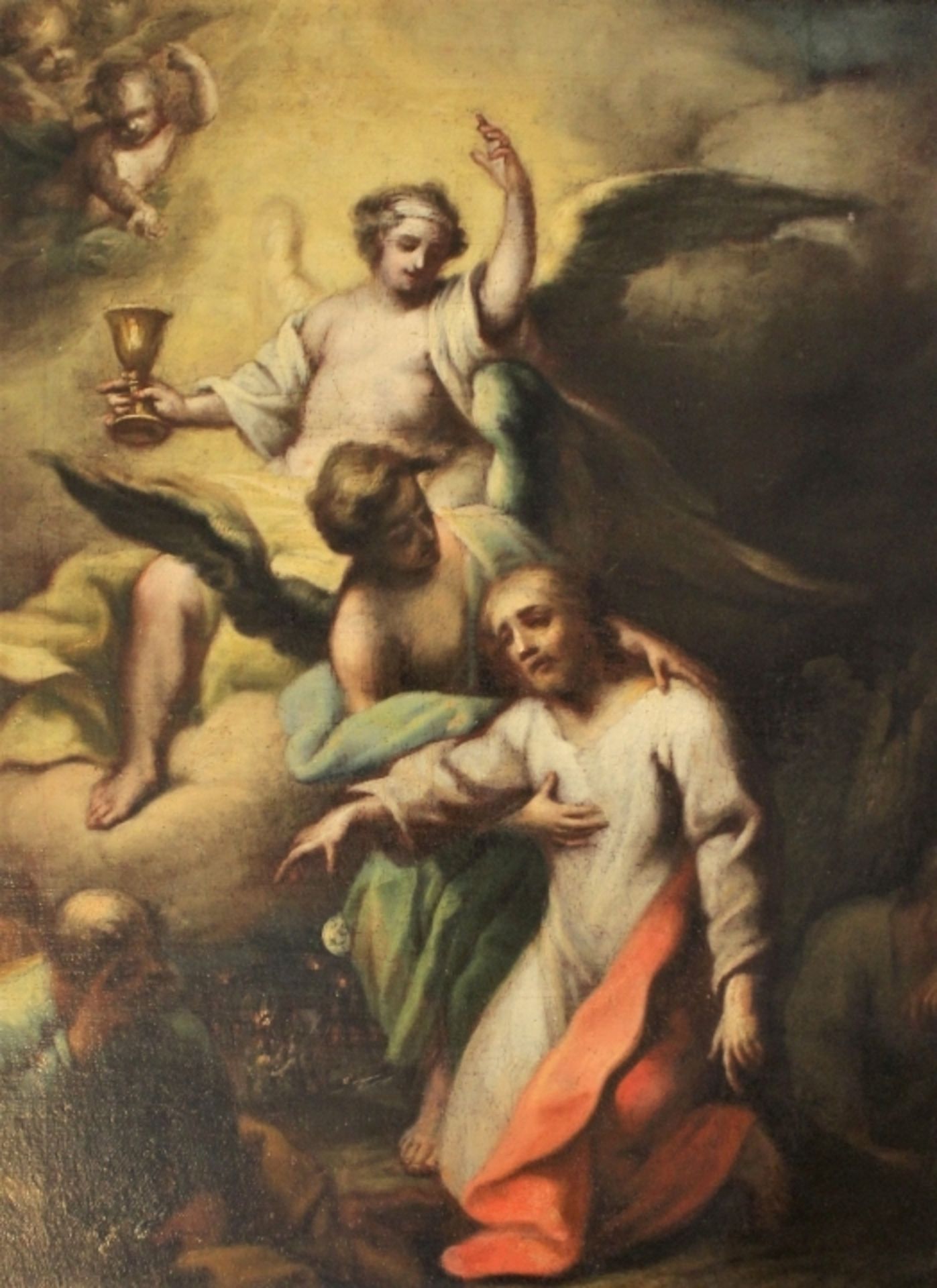 Gemälde - Barock 18.Jahrhundert "Auferstehung", anonymer Künstler, Öl auf Leinwand (doubliert),