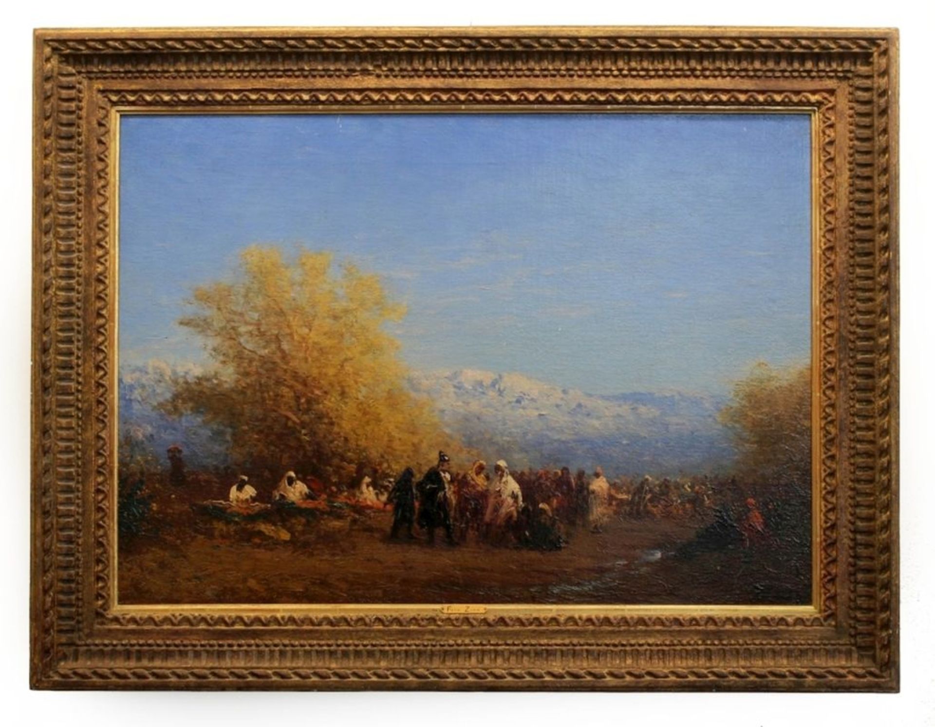 Gemälde - Félix ZIEM (1821 Beaune - 1911 Paris) "Marché à Fez", r.u. signiert, Öl auf Leinwand, Maße
