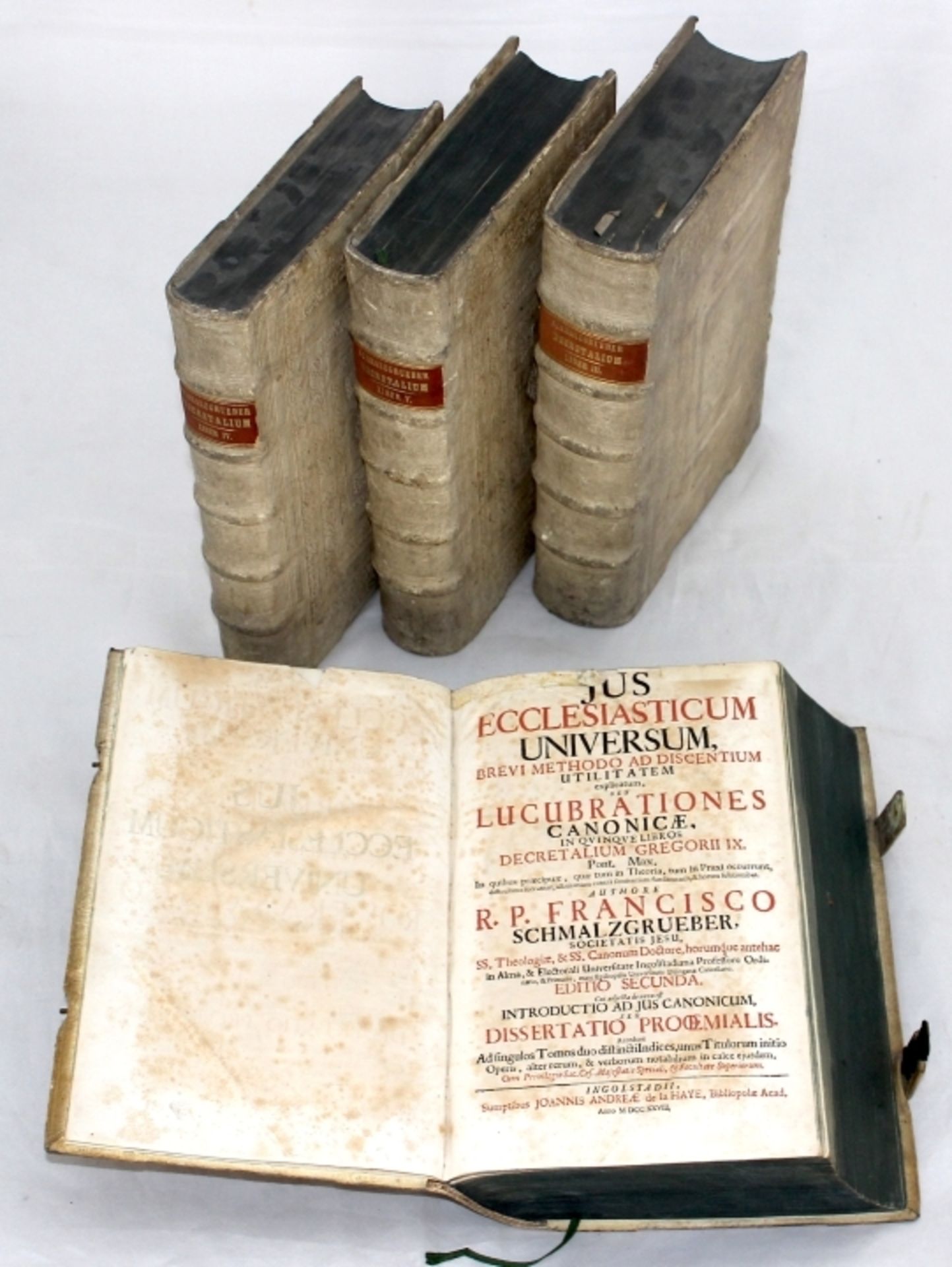 Bücher - Franz Schmalgrueber (1663 Griesbach - 1735 Dillingen) "Jus Ecclesiasticum Universum",