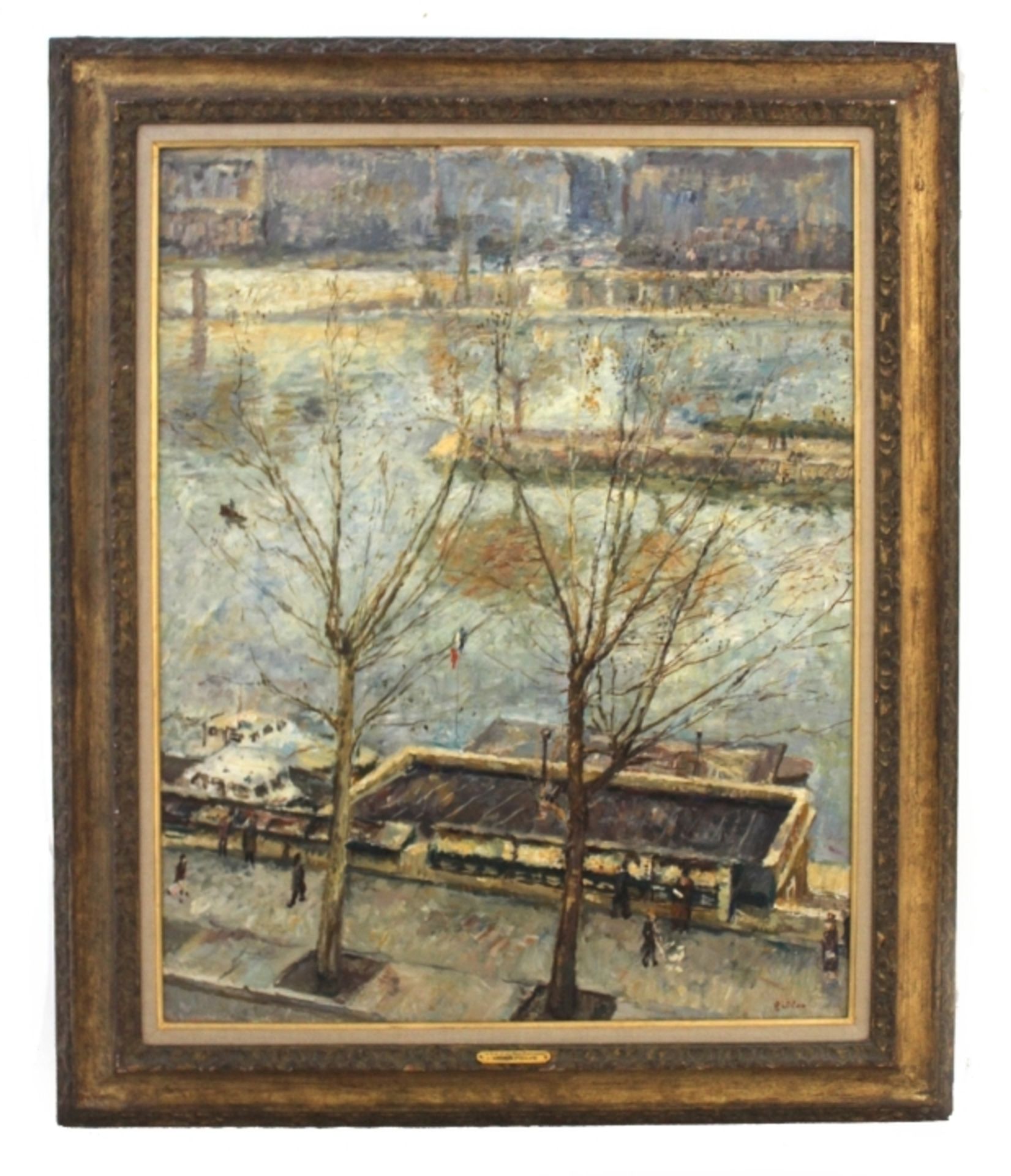 Gemälde - Arthur Fillon (1900 Loris - 1974 Paris) "La Seine et les deux platanes", r.u. signiert, Öl