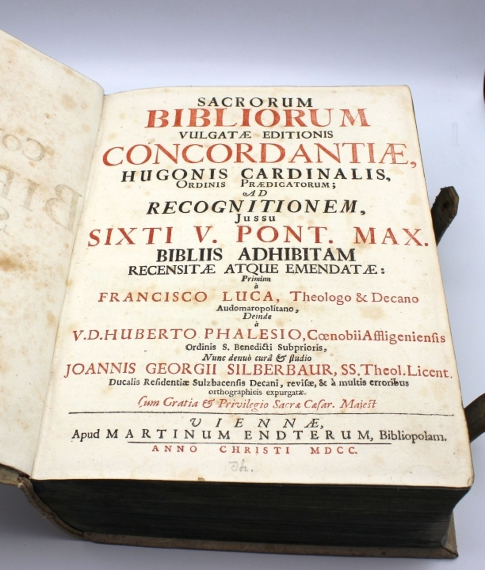 Buch - Hugo de Sancto Caro (um 1200 in Saint-Cher) "Sacrorum Bibliorum vulgatae editionis