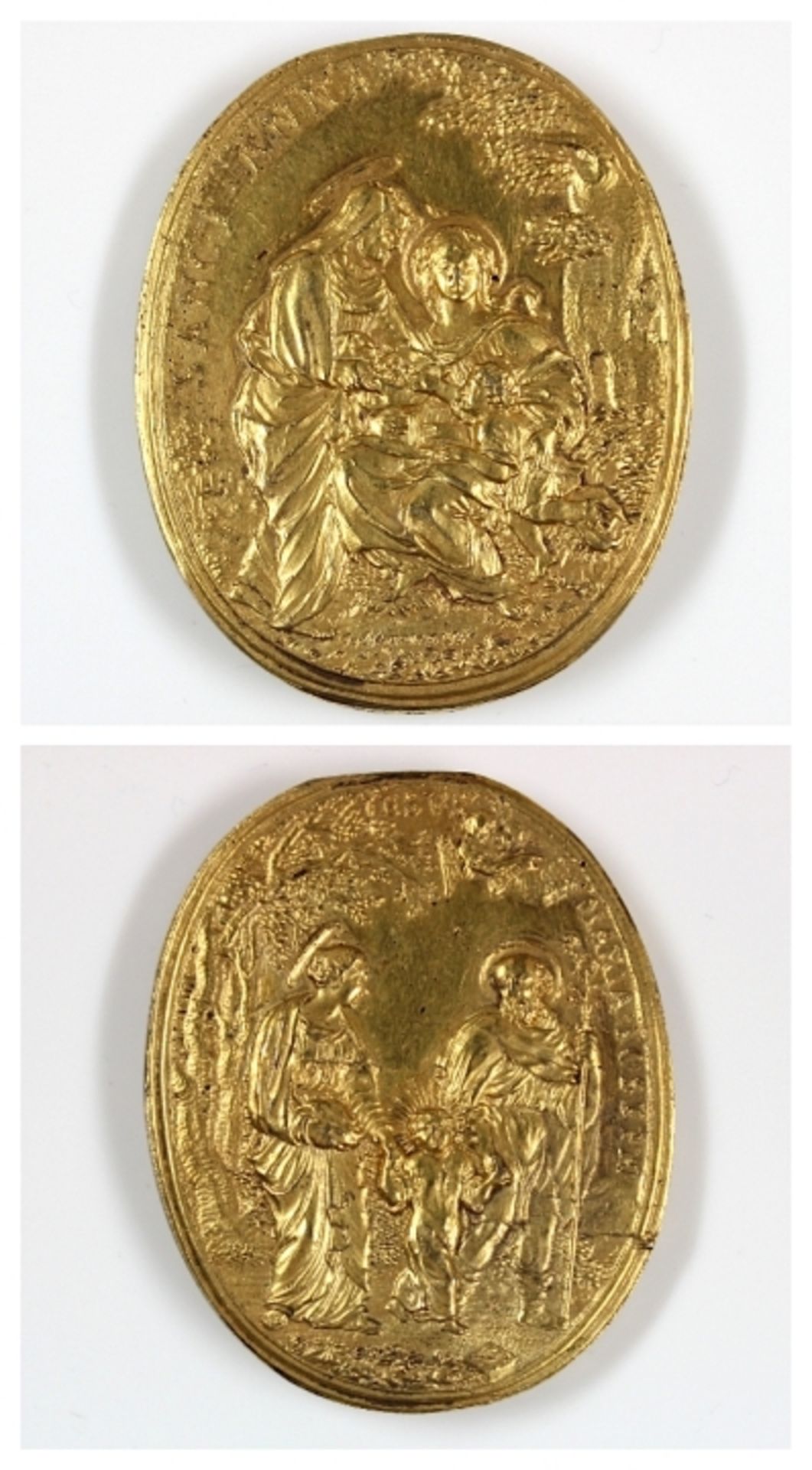 Medaille - Johan Hameramus (17.Jahrhundert) Vorderseite: Heilige Familie mit Monogramm JH und