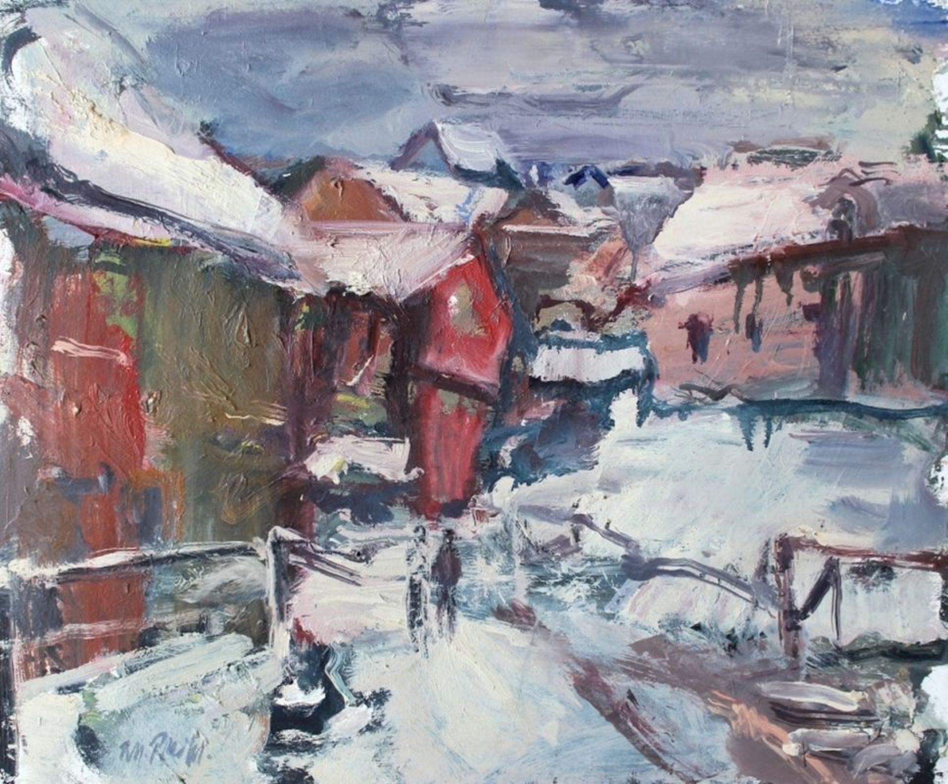 Gemälde - Rupert Preissl (1925 Eitlbrunn bei Regensburg - 2003) "Winterlandschaft", l.u. signiert,