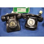 An American bakelite Monophone telephone and a PTT