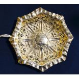 A Victorian silver reticulated dish, Elkington and