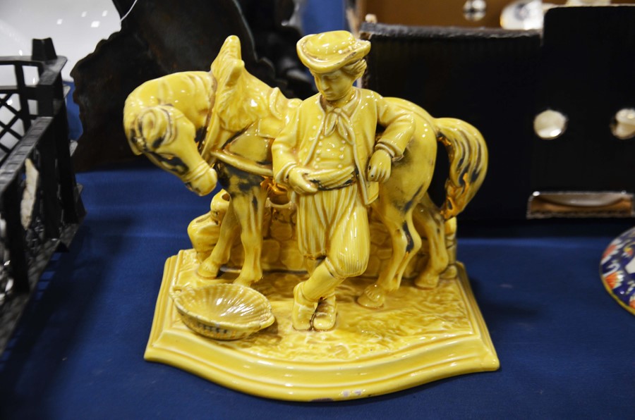 An Eichwald pottery pipe stand modelled as a horse