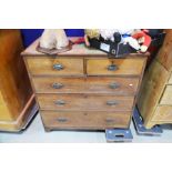 A 19th Century oak chest of two short over three l