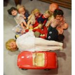 Sindy doll's car by Pedigree, red sports car, a go