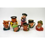 A collection of character jugs including musical, Royal Doulton Sairey Gamp