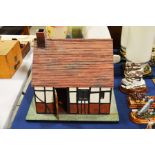 A model of a half timbered cottage, 33cm high