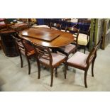 A reproduction dining room suite comprising D End