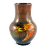 William Moorcroft, a Flambe Fish vase