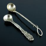 Two Victorian silver condiment spoons