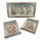 Pre-Raphaelite School, Council of Angels, triptych, oil on canvas