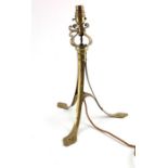 A S Dixon for Birmingham Guild of Handicraft, a brass table lamp