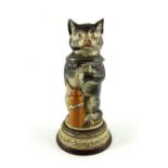 A German half litre novelty character stein in the form of a cat