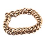 A 9 carat gold heavy link chain bracelet