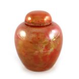 A small Ruskin lustre ginger jar and cover