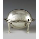 Nathan and Hayes, Chester 1902, an Edwardian novelty silver mustard, in the form of a roll top bacon