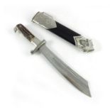 World War Two German RAD Reich Labour Service Enlisted Rank's dress dagger, housed in black nickel m
