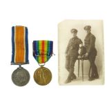 World War One medal pair: British War Medal and Victory Medal