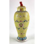A Chinese famille rose vase and cover, Qianlong style