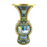 A Chinese cloisonne enamelled Gu vase