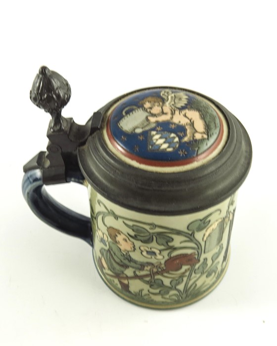 Mettlach, Villeroy and Boch, a quarter litre stein, incised Munich Child - Image 6 of 7