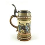 C Gorig for Mettlach, Villeroy and Boch, a half litre stein, Hunters Tales, Es Lebe der Nimrod