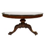 A Victorian mahogany pedestal breakfast table
