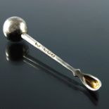 A Victorian silver Cayenne pepper or snuff spoon