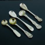 Victorian Scottish silver condiment spoons