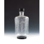 Edward Hald for Orrefors, an Art Deco engraved glass vase, Adam och Eva