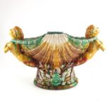 A large majolica centrepiece, after a Minton design