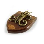 An Edwardian mahogany and marquetry memo clip