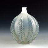 Rene Lalique, a Malines glass vase