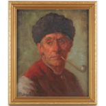 Wladimir Magidey (b.1881), Portrait of a Pipe Smoker, oil on canvas