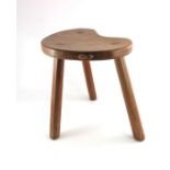 Robert Mouseman Thompson of Kilburn, an Arts and Crafts oak cow stool